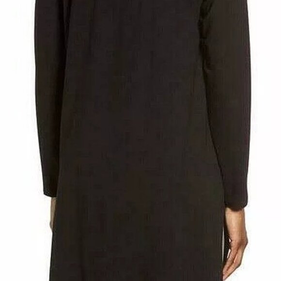 NWT EILEEN FISHER Viscose Jersey Round Neck Top 0 2 Tunic XXS Mimosa Black - Picture 4 of 7